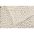 thumbnail image 6 of Silver One Super Chunky Knitted Throw Blanket, White, 50" x 60", 6 of 7