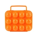 thumbnail image 1 of Caja de almacenamiento con soporte para portador de huevos con asa plegable portátil, 12 cajas para huevos, contenedor para cocina al aire libre (naranja), 1 of 4