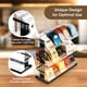 thumbnail image 5 of Organizador de bolsas de té de acero y acrílico de 3 niveles, 15 compartimentos, paquetes de azúcar, soporte de almacenamiento de estación de café para gabinetes, encimeras,, 5 of 13