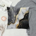 thumbnail image 2 of Creowell  Black Gold Pillow Covers Couch Pillows for Living Room Marble Abstract Sofa Pillows Decorative Pillows for Couch Bed Living Room Sofa Outdoor Car Pillow Covers, 2 of 5
