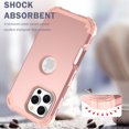 thumbnail image 3 of Decase Compatible with Apple iPhone 16 Pro Max Phone Case,Shockproof Three Layer Heavy Duty Soft Silicone Rubber Bumper+Hard Plastic Hybrid Protective Case for iPhone 16 Pro Max,Rosegold, 3 of 7