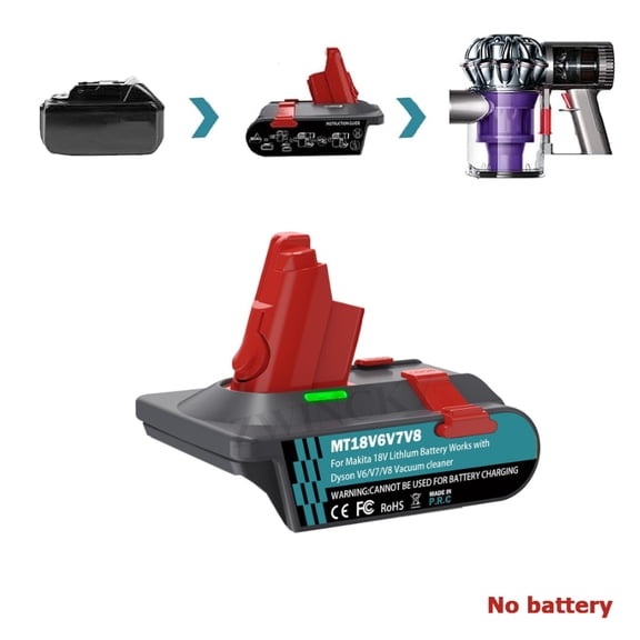 3-in-1 Upgrade Adapter for Dy*son V8 V7 V6 Battery Replacement for Ma*kita 18V Battery Converter Work for V6/V7/V8 Vacuum Cleaner
