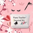 thumbnail image 5 of Piano Teacher Survival Kit Makeup Bag Piano Teacher Gift Music Note Makeup Bag Music Teacher Piano Recital gift Congrats Grad Piano Teacher Appreciation Gift, 5 of 7