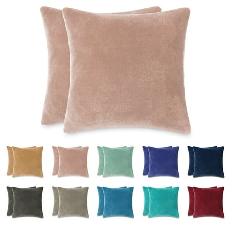Super Soft Anti-Static Fleece Euro Shams 26"x26" (set of 2)