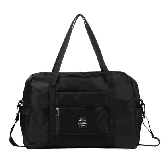 Duffel bag Large capacity clothing bag Travel bag Storage bag Crossbody shoulder carry Black Large Size 44*33CM