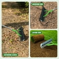 thumbnail image 3 of Flngr Rake for Leaves, 13.78 Inch Thatch Rake for Lawnswith Stainless Steel Handle for Lawn Garden Yards Leaves Cleaning, 3 of 6