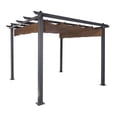 thumbnail image 1 of Coolaroo 454593 Aurora Pergola Design Gazebo avec des Nuances de Canopée Rétractables & 44; Moka, 1 of 5