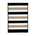 thumbnail image 1 of Colonial Mills PO49R036X036S 3 ft. Portico Striped Square Rug, Sharp Black, 1 of 1