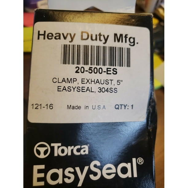 (2) TORCA EASY SEAL EXHAUST BAND CLAMP 5" PIPE 3" WIDE 20500ES HEAVY