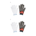 thumbnail image 4 of tamizeot Single Universal Safety Gloves Scratch-Proof Stainless Steel Mesh Wire Plus PE Steel Ring Rustproof Work Mittens Red L 2Set, 4 of 6