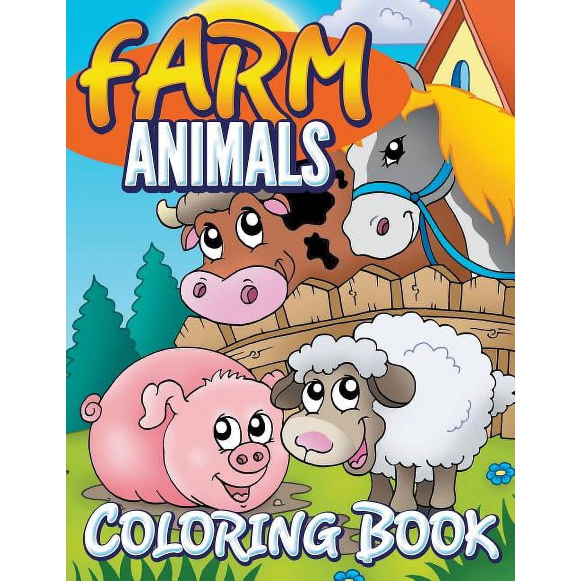 Farm Animals Coloring Book: Coloring Book For Kids (Paperback)