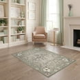 thumbnail image 2 of ODIKA Farmhouse Distressed Vintage Featuring Sage Motifs Hardwood Watercolor Pet Friendly & Kids Safe Play for Playroom, Bedroom, Reading Nook, 2 of 7