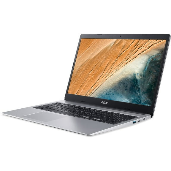 Restored Acer 315 15.6" Chromebook Intel Celeron N4020 4GB RAM 64GB SSD Chrome OS, Pure Silver (Refurbished)