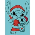 thumbnail image 2 of Girl's Lilo & Stitch Scrump and Santa  Graphic Tee Tahiti Blue Medium, 2 of 4