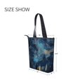 thumbnail image 7 of Zipper canvas bag large capacity large size practical handbag durable Canvas with leather material Church in The Woods, 7 of 7