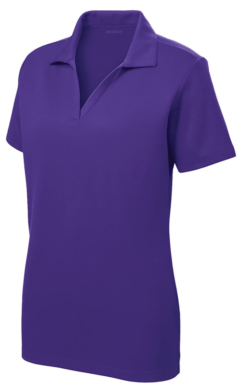 Women's DriEquip Short Sleeve Racer Mesh Polo ShirtMPurple