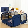 Baby Playpen, Outdoor Play Yard, Portable Play Yard 4Panel Baby Safety Playpen for Infant