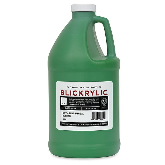 Blickrylic Student Acrylics - Green Oxide, Half Gallon