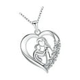 thumbnail image 1 of Regalos para el día de la madre, collar para mamá e hija, collar con corazón para mamá e hijo, collares con colgante para mamá para abuela, mujer y, 1 of 9