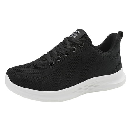 

Shoes for Women Women Sports Shoes Pattern Solid Color Simple and Fashionable Mesh Breathable Flat Bottom Comfortable Lightweight Casual Shoes Womens Walking Shoes(Color:Black Size:US 6.5)
