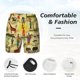thumbnail image 3 of Balery Ethnic African Bañador para hombre, shorts de playa de secado rápido con entrepierna y forro de compresión-X-Large, 3 of 6