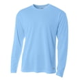 thumbnail image 1 of Camiseta de manga larga de malla Birds-Eye A4 para hombre AZUL CLARO N3253 XS, 1 of 1