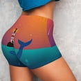 thumbnail image 4 of Balery Lighthouse and Whale Pantalones cortos de entrenamiento estampados para mujer, sin costuras, ajustados, para gimnasio, yoga, correr, deportes, ejercicio activo, fitness.-X-Large, 4 of 8