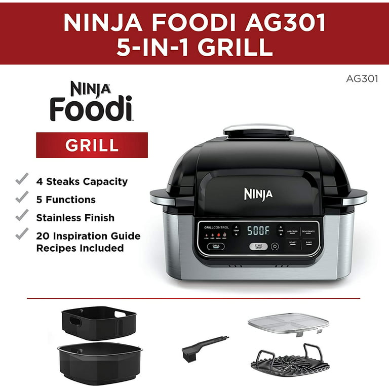 Ninja Ninja Foodi IG350QWH 5-in-1 4qt Indoor Grill and Air Fry - White