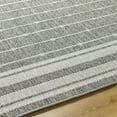 thumbnail image 5 of Hauteloom Palma Modern Geometric Bordered Area Rug - Minimalist Striped Dotted Carpet for Living Room, Patio, Terrace - Outdoor Safe - Gray - Farmhouse - 1'11" x 2'11", 5 of 6