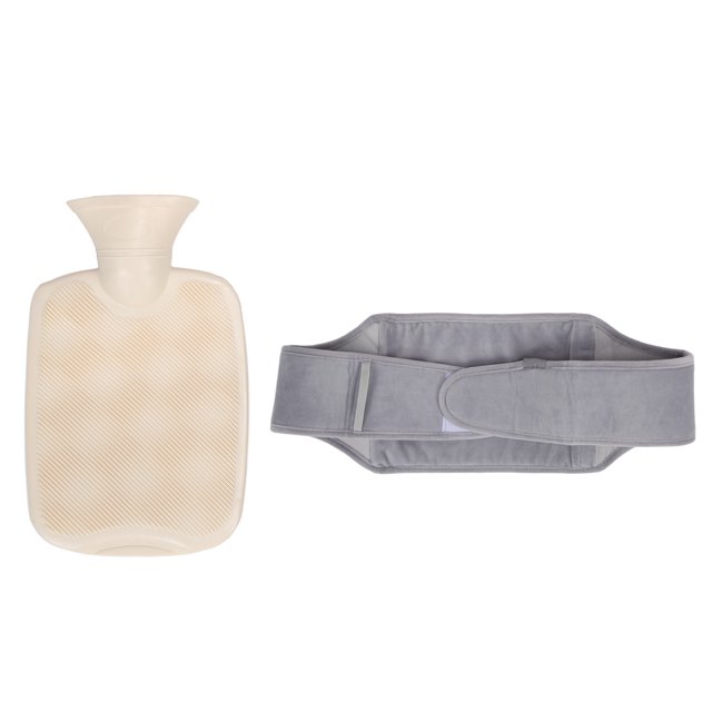 Calentador De Agua Caliente Para La Cintura, Bolsa De Agua Caliente Para La Cintura Con Compresa Caliente Gris Claro Súper Suave Con Cubierta De Felpa Para El Abdomen