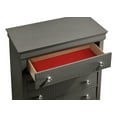 thumbnail image 6 of Blaze Modern Style Twin 5PC bedroom set made with Wood & LED Headboard in Gray, 6 of 18