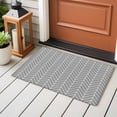 thumbnail image 5 of Grey Herringbone Stripes Washable Small Entryway Area Rugs 2'x3', Modern Abstract Geometric Gray Simple Lines Low Pile Throw Rug Non-Slip Sturdy Edge Binding Carpet for Front Door Floor Room Entry, 5 of 9