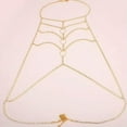 thumbnail image 4 of HOOUN Sexy Body Bra Harness Chain for Women Rhinestone Chest Body Lingerie Jewelry-Gold, 4 of 7