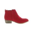 thumbnail image 2 of Journee Collection Womens Ramsey Faux Suede Ankle Boots Red 6.5 Medium (B,M), 2 of 3