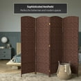 thumbnail image 6 of Red Lantern 6 ft. Tall Diamond Weave Fiber Room Divider - Dark Red - 4 Panel, 6 of 6