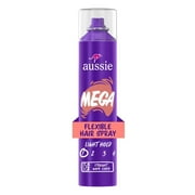 Aussie Mega Flexible Hair Spray for Curly Hair, Straight Hair, and Wavy Hair, 10 oz