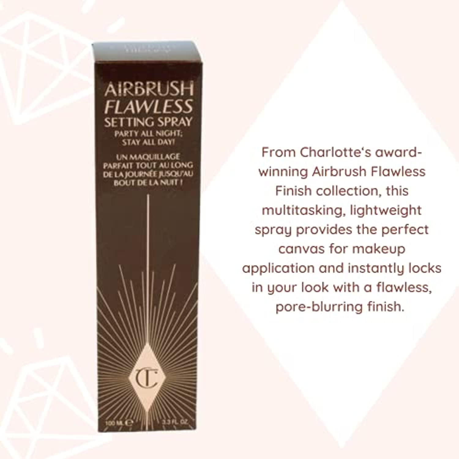 Charlotte's Airbrush Flawless Setting Spray Kit - one for you and one , Charlette Tilbury Flwales Setting Spray