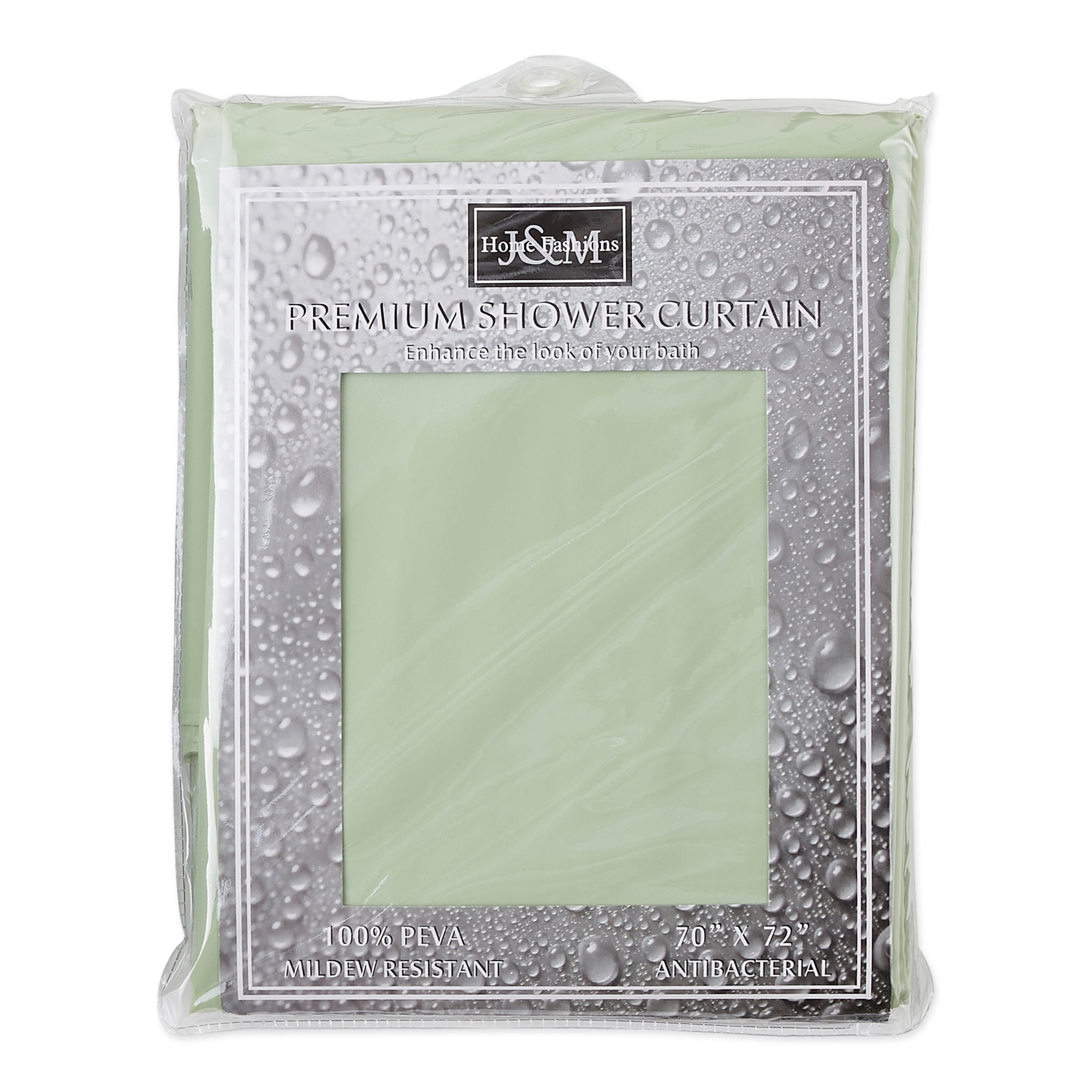 Polyester/PEVA Shower Curtain 70x72", Antibacterial and Mildew