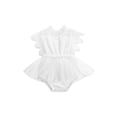 thumbnail image 1 of Qmyliery Baby Girl Casual Romper Short Sleeve Round Neck Buttons Pearl Bodysuit, 1 of 8