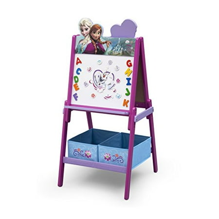 Delta Children Wooden Double Sided Activity Easel with Puzzle, Disney Frozen
