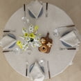 thumbnail image 5 of Round Linen Tablecloth 65'' DIA - 100% Pure European Flax Table Cloth - Natural, 5 of 6