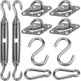 thumbnail image 5 of Strong 304 Stainless Steel Shade Sail Hardware Kit, S Hook M6 Fastener Set, for Awning Sunshade, with for Indoor and Outdoor Swing Chair Suspension, Hammock Suspension, 5 of 5