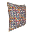 thumbnail image 2 of Fotbe Skull sunflower daisy Pattern Velvet Decorative Throw Pillow Covers with Elegant Piping, Soft Plush Cushion Cover for Sofa, Bed, Car, Office-18"x18", 2 of 8