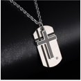 thumbnail image 3 of Colgante DE cruz cristiana JINMJMXG con cruz bíblica PARA hombre collar con placa DE identificación militar, 3 of 5