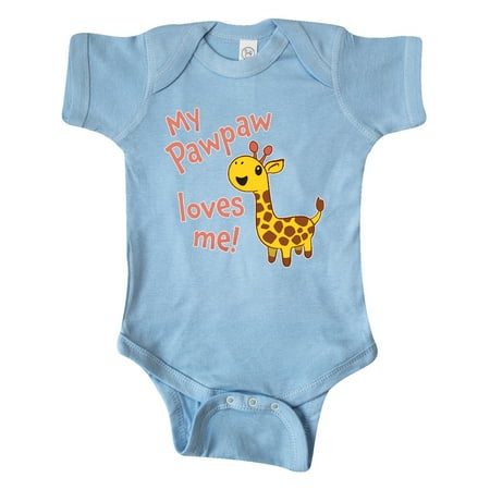

Inktastic My Pawpaw Loves me- cute giraffe Gift Baby Boy or Baby Girl Bodysuit