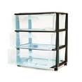 thumbnail image 5 of Homz® 3 Drawer Wide Cart with Casters/Wheels, Black Frame with Clear Drawers, Set of 1, 5 of 6