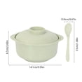 thumbnail image 3 of Iuhan Microwave Safe Soup Bowl With Lid And Spoon, Double Handle Bowl For Kitchen Dining, Wheat Straw Bowl For Home Daily Use, 3 of 6