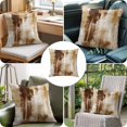 thumbnail image 4 of Throw Pillow Covers, Abstract Minimalist 26x26 Pillow Covers for Couch/Sofa/Bed, Modern Bohemia Aesthetic Ombre Brown Decorative Square Linen Cushion Pillowcase for Home Decor, 4 of 9