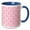 Blue/White, variant on 3drose, Pink and White Zebra Stripes Chic Girly Art, 15oz Mug