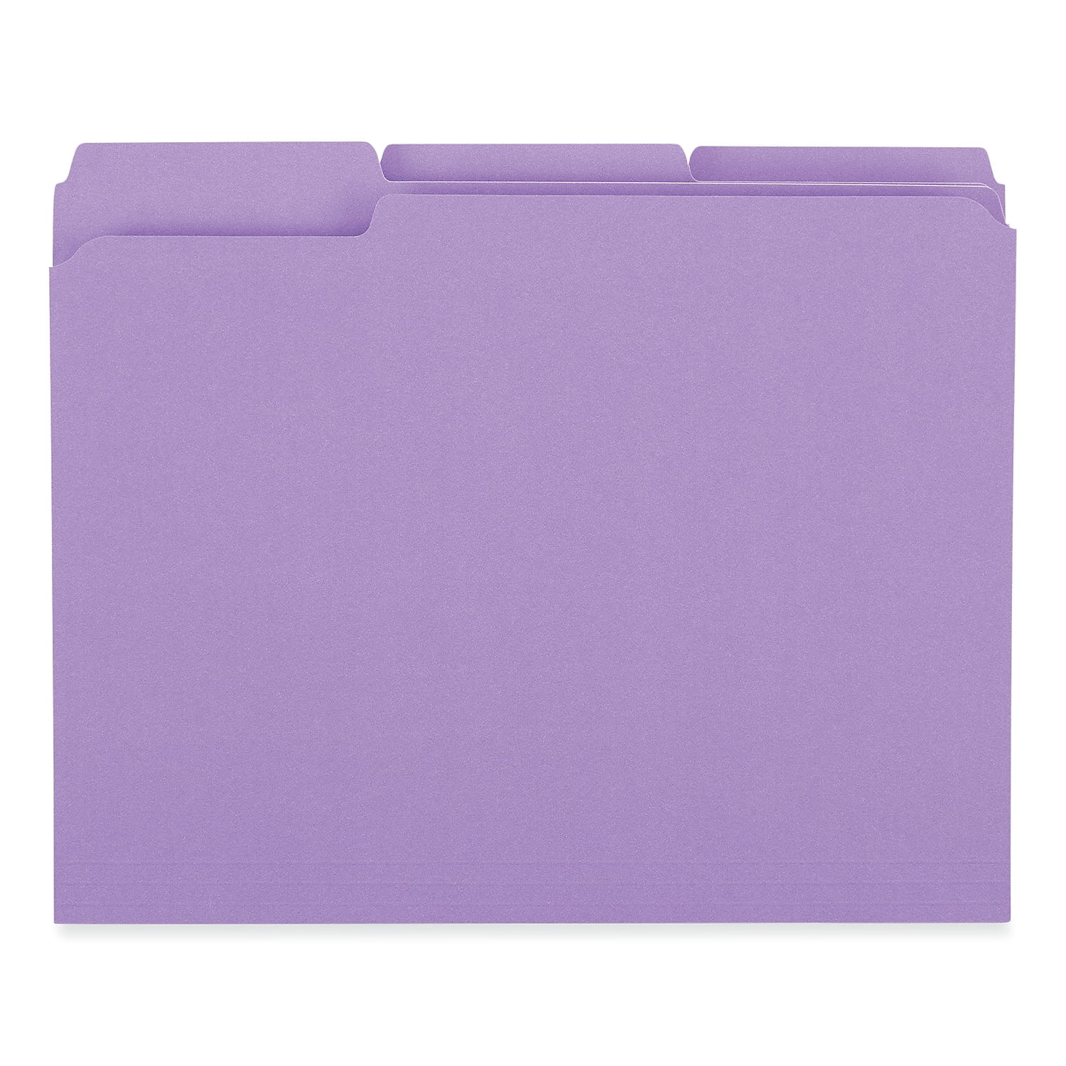 1/3-Cut Tabs, Reinforced Top-Tab File Folders - Letter Size, Violet (100/Box)